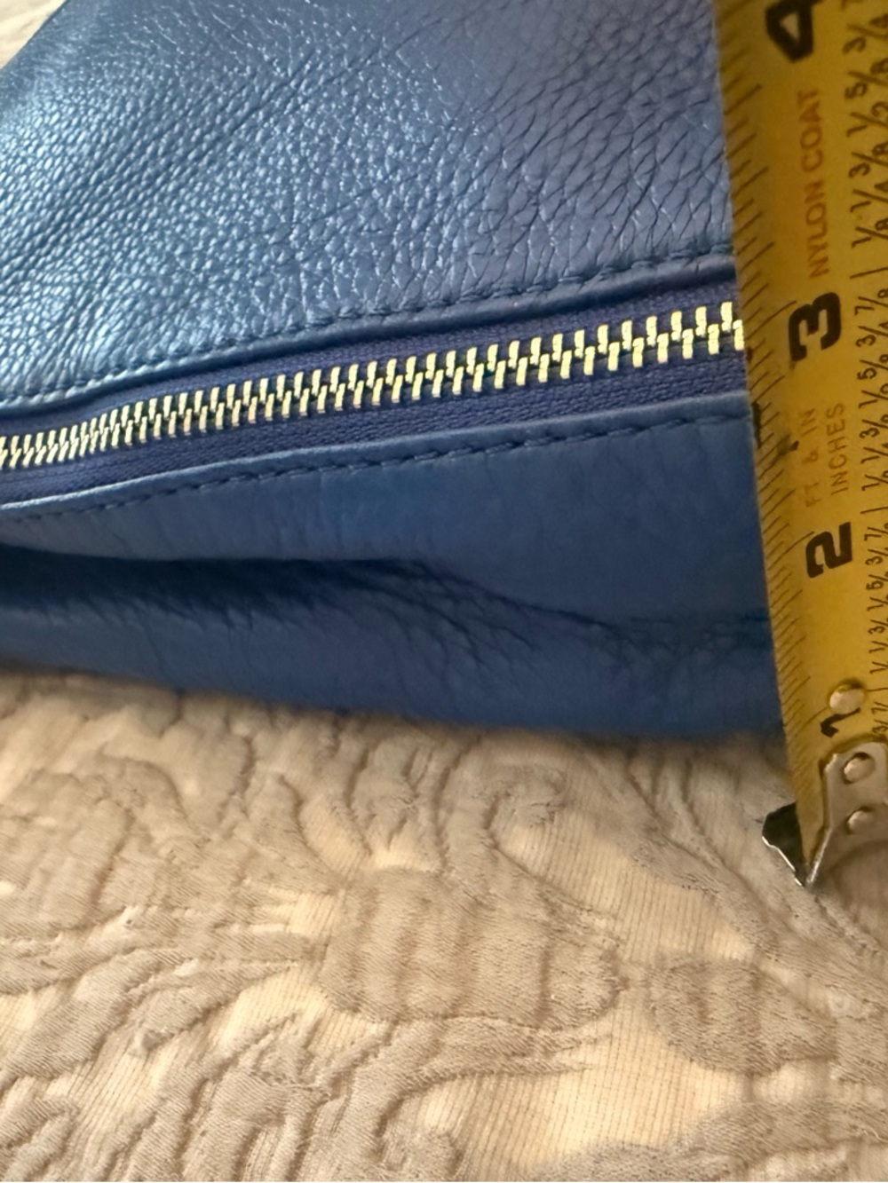 Michael Kors Royal Blue Pebbled Leather Shoulder Bag - Picture 4 of 7